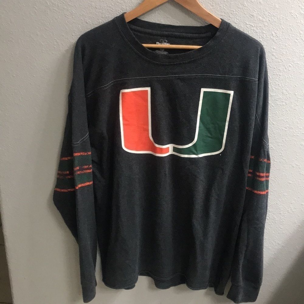 Miami Hurricane Vintage Original Retro ProEdge Long Sleeve Tee